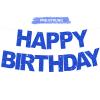 BEISHIDA Blue Happy Birthday Banner - Pre-Strung, No DIY, Sign - Birthday Banner for Women, Kids Decor view 1