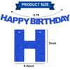 BEISHIDA Blue Happy Birthday Banner - Pre-Strung, No DIY, Sign - Birthday Banner for Women, Kids Decor view 2