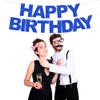 BEISHIDA Blue Happy Birthday Banner - Pre-Strung, No DIY, Sign - Birthday Banner for Women, Kids Decor view 4