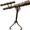10 inch Double Barrel Antique Telescope Maritime Brass Telescope with Adjustable Brass Stand Home Decorative Nautical Decor & Table Accessory Spyglass view 2