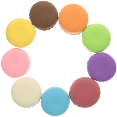 18 pcs Cake Model Cake Decorations Realistic French Dessert Fake Macaron Toy Macaroon Forged Bread Prop Fake Almond Crackers Cupcake Artificial Macaron Model Clay Sandwich Donut