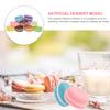 18 pcs Cake Model Cake Decorations Realistic French Dessert Fake Macaron Toy Macaroon Forged Bread Prop Fake Almond Crackers Cupcake Artificial Macaron Model Clay Sandwich Donut view 3