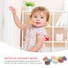 18 pcs Cake Model Cake Decorations Realistic French Dessert Fake Macaron Toy Macaroon Forged Bread Prop Fake Almond Crackers Cupcake Artificial Macaron Model Clay Sandwich Donut view 4