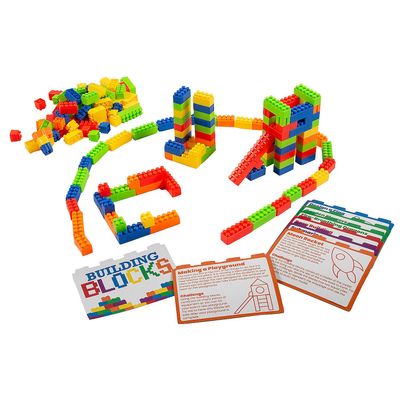 Fun Express Building Blocks STEM Challenge Kit - Bulk 148 Pc