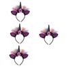 Didiseaon 4pcs Horn Headband for Halloween Unique Devil Horn Hair Accessory for Parties Cosplay and Photo Props Material for Use view 1