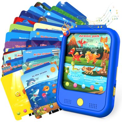 Qiaojoy Kids Learning Tablet Educational Learning Pad for Toddlers 2-5 to Learn Alphabets, Numbers, Foods, Time, Music, Talking Cards for ToddlersLearning Educational Toy Kids Gifts
