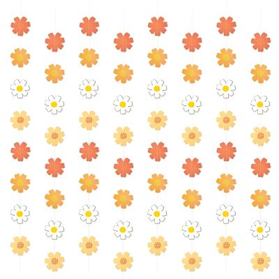Daisy Groovy Boho Party Hanging Banners Daisy Flower Hanging Decor Daisy Flower Cutouts Party Supplies for Boho Hippie Groovy Retro Themed Birthday Baby Shower Party Decorations Favor