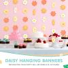 Daisy Groovy Boho Party Hanging Banners Daisy Flower Hanging Decor Daisy Flower Cutouts Party Supplies for Boho Hippie Groovy Retro Themed Birthday Baby Shower Party Decorations Favor view 3