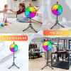 16 Inch Prize Wheel,Spinning Wheel with Adjustable Folding Tripod Floor Stand,12 Slots,1Bracket, Dry Erase Kit - Wheel of Fortune Game for Carnival, Casino & Trade Show. view 2