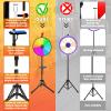 16 Inch Prize Wheel,Spinning Wheel with Adjustable Folding Tripod Floor Stand,12 Slots,1Bracket, Dry Erase Kit - Wheel of Fortune Game for Carnival, Casino & Trade Show. view 3