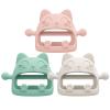 3 Pack Silicone Baby Teether Toys for 0-6 Months - Never Drop Chew Toys for Teething Relief, Pacifiers - Ideal Baby Shower Gifts view 1