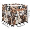 Personalized Storage Cube Bin with Name,Animal Cute Dog Customize Storage Baskets with Handles,Laundry Toy Oraganizer for Closet Shelf Nursery Kids Bedroom view 2