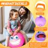 Poen 10 Pieces Kids Hopper Ball Bulk with Handle and Pump, 18 Inch Bouncy Inflatable Funny Jumping Hopping Ball Play Equipment Toys for Boys Girls Gifts Games Exercise view 3
