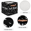 Personalized Storage Cube Bin with Name,Halloween Bats Animal Customize Storage Baskets with Handles,Laundry Toy Oraganizer for Closet Shelf Nursery Kids Bedroom view 3