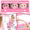 58Pcs Kids Makeup Kit for Girl - Real Washable Cosmetic Set with Light Up Mirror - Kids Makeup Sets for Girls -Play Make Up Birthday for Age 3 4 5 6 7 8 9 10 11 12 Years Old Kid -Pink view 3