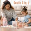 Youuys Wooden Activity Cube 9-in-1 Montessori Toys for 3+ Year Old Boys & Girls, Multipurpose Educational Sensory Learning Toys for Baby Toddlers with Mirror, First Birthday Gift (Castle) view 2
