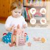 Youuys Wooden Activity Cube 9-in-1 Montessori Toys for 3+ Year Old Boys & Girls, Multipurpose Educational Sensory Learning Toys for Baby Toddlers with Mirror, First Birthday Gift (Castle) view 3