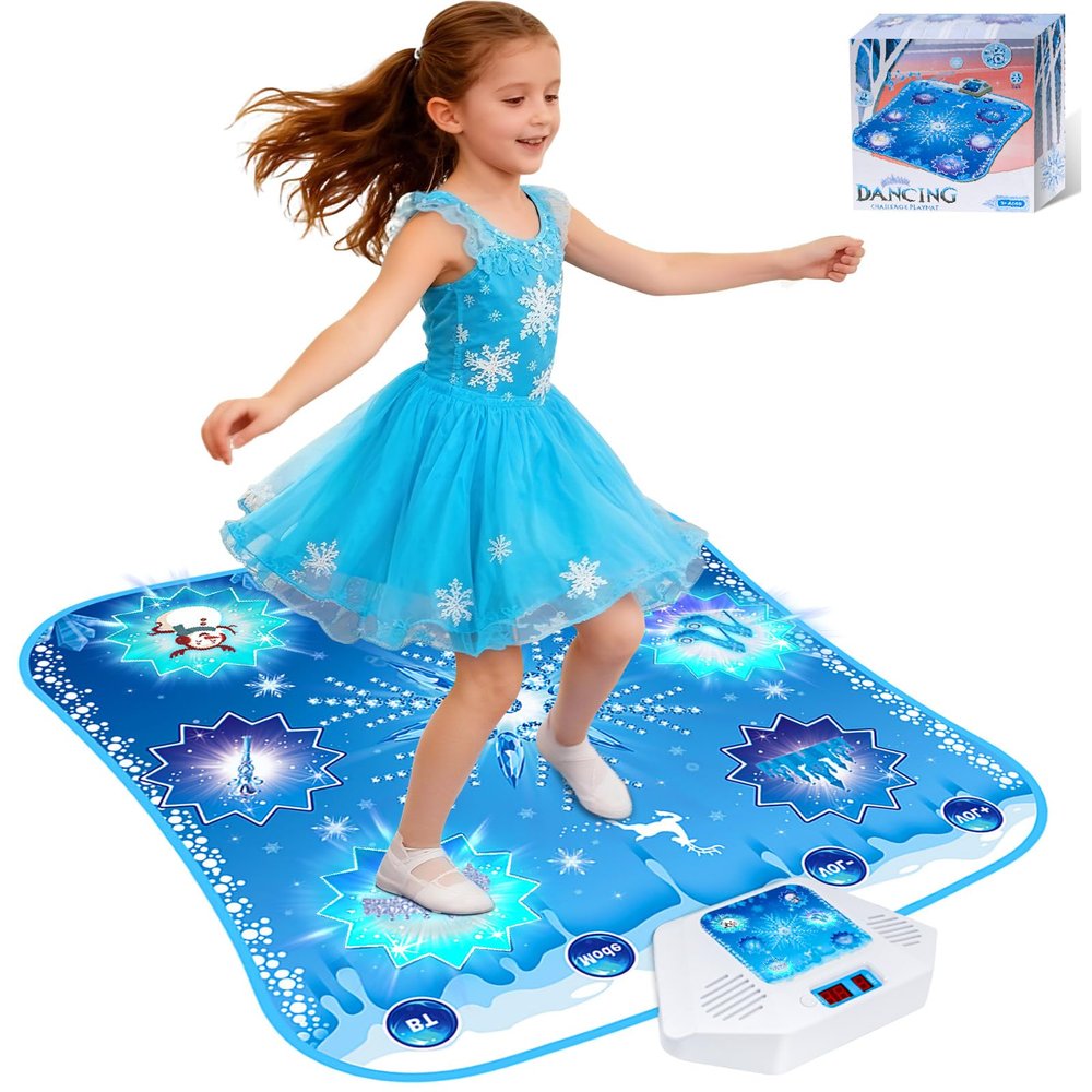 Frozen Toys Dance Mat for Girls - Electronic Dance Mat with Wireless Bluetooth for Children,Light Up LED Kids Musical Mat, Dance Floor Mat,Birthday Xmas Gifts for 3 5 7 9 10+ Year Old Girls Boys