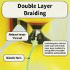 SUNDIA Pro Diabolo - Professional Double Layer Braided String for Smooth Rotations, Safe and Durable, High Performance - Beginners to Pros, Juggling Chinese Yoyo String - White (114.8') view 2