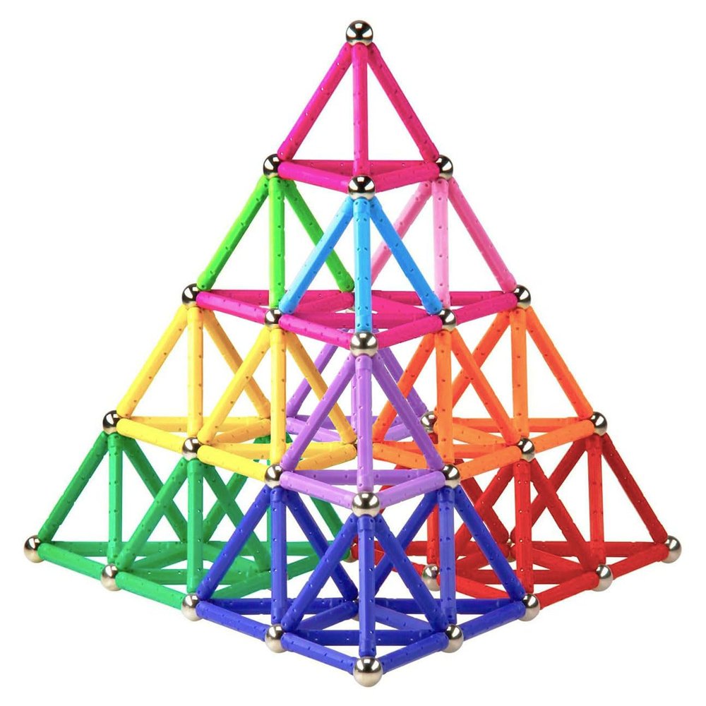 Funifinds 220PCS Magnetic Building Sticks Blocks, Magnet Educational Toys Magnetic Sticks Stacking Toys STEM Set, Non-Toxic Building Toy 3D Puzzle with Storage Bag