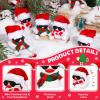 Syhood 24 Sets Christmas Mini Rubber Duck Bulk with Sunglasses Scarf Hats and Adhesive Dots Duckies Toy Xmas Decor for Christmas Winter Gift Cruise Birthday Party (Xmas Hat) view 2