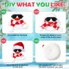 Syhood 24 Sets Christmas Mini Rubber Duck Bulk with Sunglasses Scarf Hats and Adhesive Dots Duckies Toy Xmas Decor for Christmas Winter Gift Cruise Birthday Party (Xmas Hat) view 4