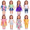WONDOLL 18-Inch-Doll-Clothes and Accessories - 8 Sets American Doll Clothes Compatible with All 18 inch Dolls Outfits Christmas Birthday Gift for Girls view 1