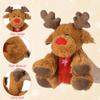 Abaodam Christmas Stuffed Reindeer Plush Toy Elk Decor Soft 11.4In Xmas Animal Doll for Kids Girls Holiday Home Bedroom Car Decoration view 4
