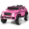 DORTALA Ride on Truck Car, Licensed Mercedes-Benz Maybach G650, 12V Battery Powered Electric Vehicle for Kids Boy Girl 37 Months-8 Years, Remote Control, LED Lights, Music, Suspension System, Pink view 1