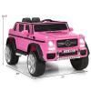 DORTALA Ride on Truck Car, Licensed Mercedes-Benz Maybach G650, 12V Battery Powered Electric Vehicle for Kids Boy Girl 37 Months-8 Years, Remote Control, LED Lights, Music, Suspension System, Pink view 2