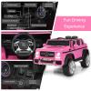 DORTALA Ride on Truck Car, Licensed Mercedes-Benz Maybach G650, 12V Battery Powered Electric Vehicle for Kids Boy Girl 37 Months-8 Years, Remote Control, LED Lights, Music, Suspension System, Pink view 3