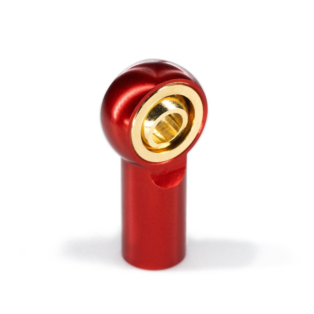 [20Pcs] M3 Ball Joint Rod End Head Link Aluminum Alloy Anodized Housing for 1/10 RC Car Tamiya HSP traxxas Axial SCX10 Redcat Truck Buggy Crawler, Color Red