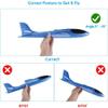 WenToyce 2 Pack Throwing Foam Airplanes, 13.7 Inches 2 Flight Mode Glider Inertia Planes Model, Manual Launch Epp Flying Aircraft Planes for Kids Outdoor Sport view 4