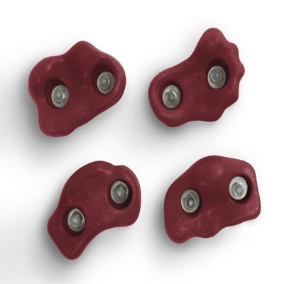 Apple Outdoor Supply Playset Climbing Rocks Kit Maroon for Jungle Gyms, Play Sets, and Playhouses 4 PK (ROCKMR-BX4)