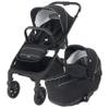 KidCo Uno+ Stroller System Combo, Luxury Double Strollers for Newborn to Toddler with Matching Detachable Seat and Carry Cot Bassinet - Allegra Black view 1