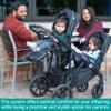 KidCo Uno+ Stroller System Combo, Luxury Double Strollers for Newborn to Toddler with Matching Detachable Seat and Carry Cot Bassinet - Allegra Black view 2
