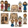 Story Time Felts Paul & Silas Felt Figures for Bible Flannel Board Stories New Testament view 1