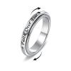 JZCOLOR 925 Sterling Silver Spinner Fidget Ring for Women: Musical Note Viking Rune Heartbeat Anxiety Stress Relieving Rotatable Ring Faith Hope Love Spinner Ring Jewelry Gift (Faith, 6) view 1