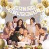 Gold Party Decorations - Happy Birthday Banner, 16th 18th 21th 30th 40th 50th 60th 70th White Supplies Balloons view 4