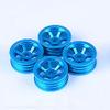 4PCS 1/28 RC Model Toy Rubber Tire Tyre Upgrade Fit for WLtoys K989-53 RC Car Parts Aluminum Wheel Hubs Tires Modification Accessories (Color : A) view 2