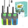 Kids Walkie Talkies Rechargeable 3 Pack,Long Range Walky Talky for Family Games Outdoor Hiking Camping,Mini Small Walkie Talkie 2 Way Radio Toy Boy Girl for 3-12 Year Old,Christmas Birthday Present view 1