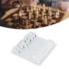 Glass Chess Game, Drinking Glass Chess Set, Chess Board with Glass Chess Pieces, for Travel for Camping view 1