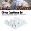 Glass Chess Game, Drinking Glass Chess Set, Chess Board with Glass Chess Pieces, for Travel for Camping view 3