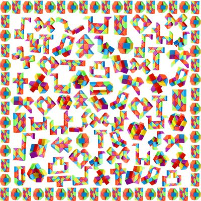 Shappy 80 Pcs Party Favor Fidget Snake Cube Mini Cube Fidget Cube Twist Puzzle Toys Rainbow Fidget Sensory Toys for Kids Goodie Bags Stuffers Easter Egg Fillers Party Bag Fillers for Kids