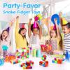 Shappy 80 Pcs Party Favor Fidget Snake Cube Mini Cube Fidget Cube Twist Puzzle Toys Rainbow Fidget Sensory Toys for Kids Goodie Bags Stuffers Easter Egg Fillers Party Bag Fillers for Kids view 3