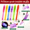 EODVICS 6 Pack Upgraded Invisible Ink Spy Pen with UV Light Magic Marker, for Secret Messages Kids Birthday Party Easter Halloween Christmas Goodie Bags Toys Gifts for Kids Ages 3+ view 3