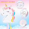 WERNNSAI Foldable Unicorn Piata - Pull String Unicorn Birthday Party Supplies Extendable Unicorn with Blindfold Bat and Tassels Unicorn Birthday Party Decoration Games Folding Piatas for Kids view 4