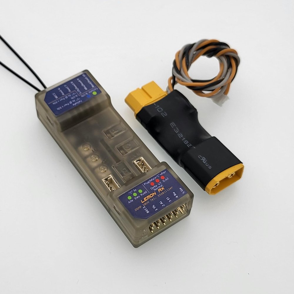 Buddy RC Compatible Spektrum Full-Range DSMP Telemetry Stabilizer with XT60 Energy MeterDSMX DSM2 Compatible 10-CH Telemetry Stabilizer Voltage Probe Receiver