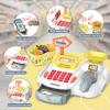 Cash Register 36PCS Supermarket Shop Toys with Electronic Sounds,Working Scanner,Calculator,Credit Card Reader,Play Food and Money Preschool Learning for Girl Boys Kids (Yellow) view 3