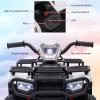 12V Kids Ride on ATV, Battery-Operated Car for Toddlers, High/Low Variable Speed Ride on Electric Vehicle with LED Light, Music, USB,1.5-2.2mph Safety Speed for Child Toy,White view 2